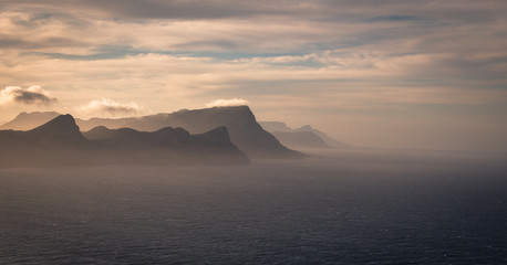 Fototapeta na wymiar Cliffs at Sunset, Cape Town South Africa 
