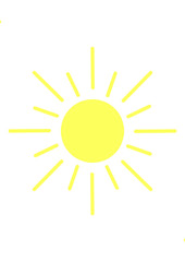 The symbol of the sun. Illustration on the theme of signs and symbols.