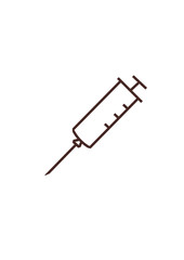 Fototapeta premium Syringe icon. Illustration on a medical theme. World Health Day. Vaccination.