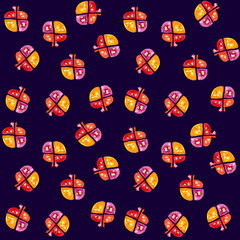 Obraz premium Garnet seamless pattern with dark background, watercolor textured garnets for textile or paper prints, bright seamless pattern design, home textile pattern
