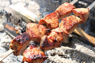 meat on the grill