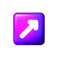 arrow icon, square button vector image eps