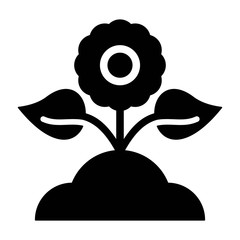 Plant icon in flat style.