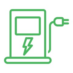 Electric charging station for cars. Green concept.