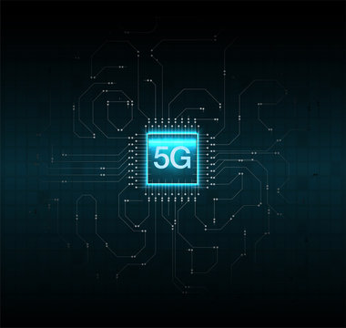 5G new wireless internet wifi connection. Big data binary code flow numbers. Global network high speed innovation connection data rate technology vector illustration