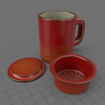 Teacup with strainer