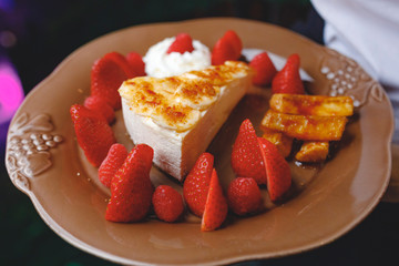 fruit salad with tomatoes and cucumbers