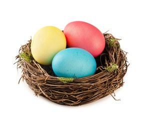 Fototapeta na wymiar Easter colorful eggs