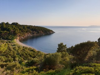 landscape with lake and mountains