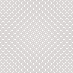 Subtle vector minimalist seamless pattern with tiny star shapes, rhombuses, delicate grid, mesh, lattice. Abstract geometric background texture in light colors, white and gray. Silver ornament design