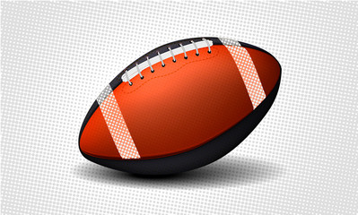 American college high school junior striped football isolated on white background
