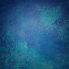 Blue grunge background texture in abstract old distressed concrete or vintage design, texured light and dark blue grungy paper 