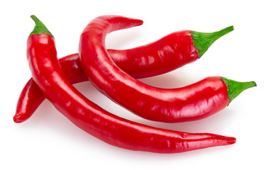 Chili pepper on white background