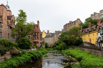 Fototapeta na wymiar Views of Dean Village, Edinburgh, Scotland
