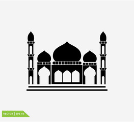 The mosque icon vector logo design template