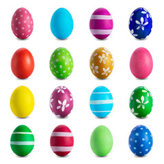 easter egg collection isolated on white - 327966906