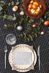 Beautiful table setting for Easter celebration