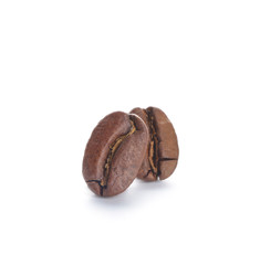 Coffee beans on white background