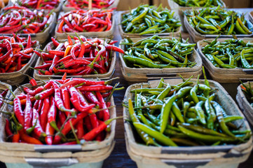 chili peppers at the Farmers Marcket 