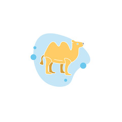 Camel vector flat illustration icon