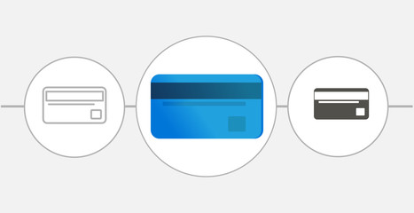 credit card flat icon. solid and line icon