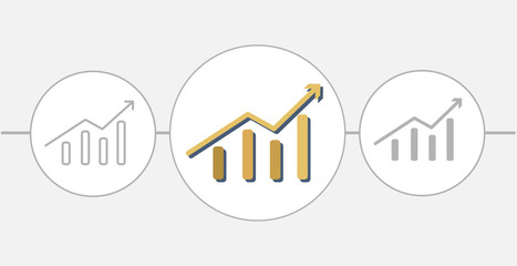 chart diagram flat icon. solid and line icon