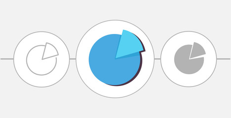 pie chart flat icon. solid and line icon