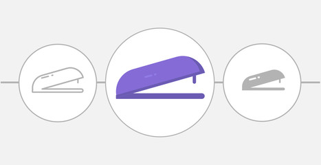 Stapler flat icon. solid and line icon