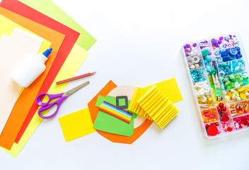 Leprechaun paper craft. St.Patrick 's Day. Material for creativity.
