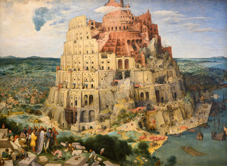 Vienna, Austria. 2019/10/23. "The Tower of Babel" (1563) by Pieter Bruegel (also Brueghel or Breughel) the Elder (1525/30-1569). Kunsthistorisches Museum (Art History Museum) in Vienna, Austria.