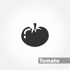 tomato vector icon on white background