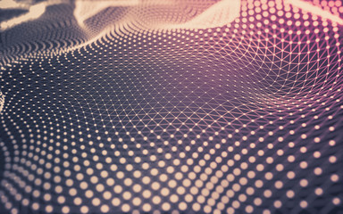 Abstract background. Molecules technology with polygonal shapes, connecting dots and lines....