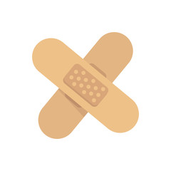wound patch flat icon. vector illustration.