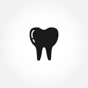 Tooth isolated vector solid icon