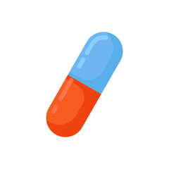 capsule flat icon. vector illustration