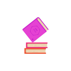 books flat icon. vector illustration