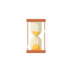 Hourglass flat icon. vector illustration