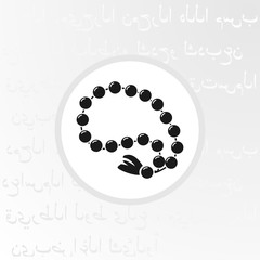 Islamic beads islamic vector solid icon
