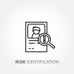 risk IDENTIFY ICON. Identity card line icon
