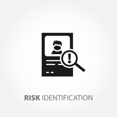 risk IDENTIFY ICON. Identity card solid icon