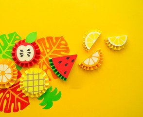 Fruit made of paper.