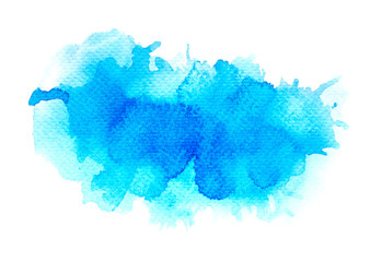 splash color blue on paper. stain watercolor background
