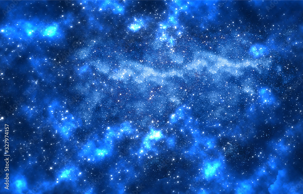 Canvas Prints abstract 3d illustration multicolored smooth bright nebula galaxy artwork