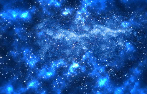 Abstract 3d Illustration Multicolored Smooth Bright Nebula Galaxy Artwork