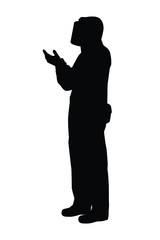 Virus protection suit man working in covid-19 crisis