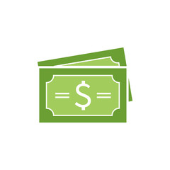 Dollar bill icon design isolated on white background