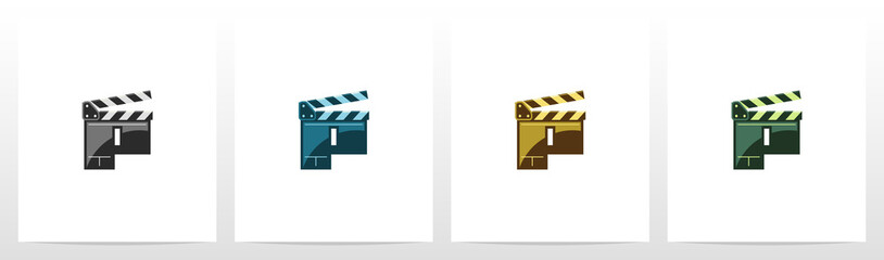 Clapping Board As A Letter Logo Design P