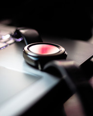 Smart watch sitting on a computer