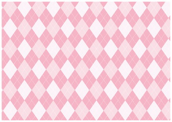 ピンクのアーガイル柄