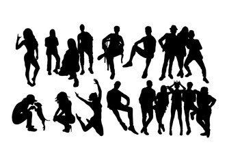 Activity People Silhouettes, art vector design